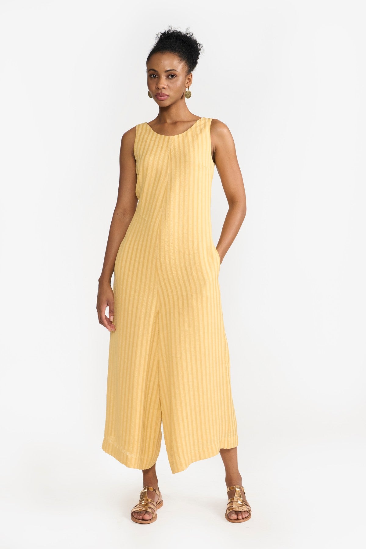 Yellow dress jumpsuit hotsell