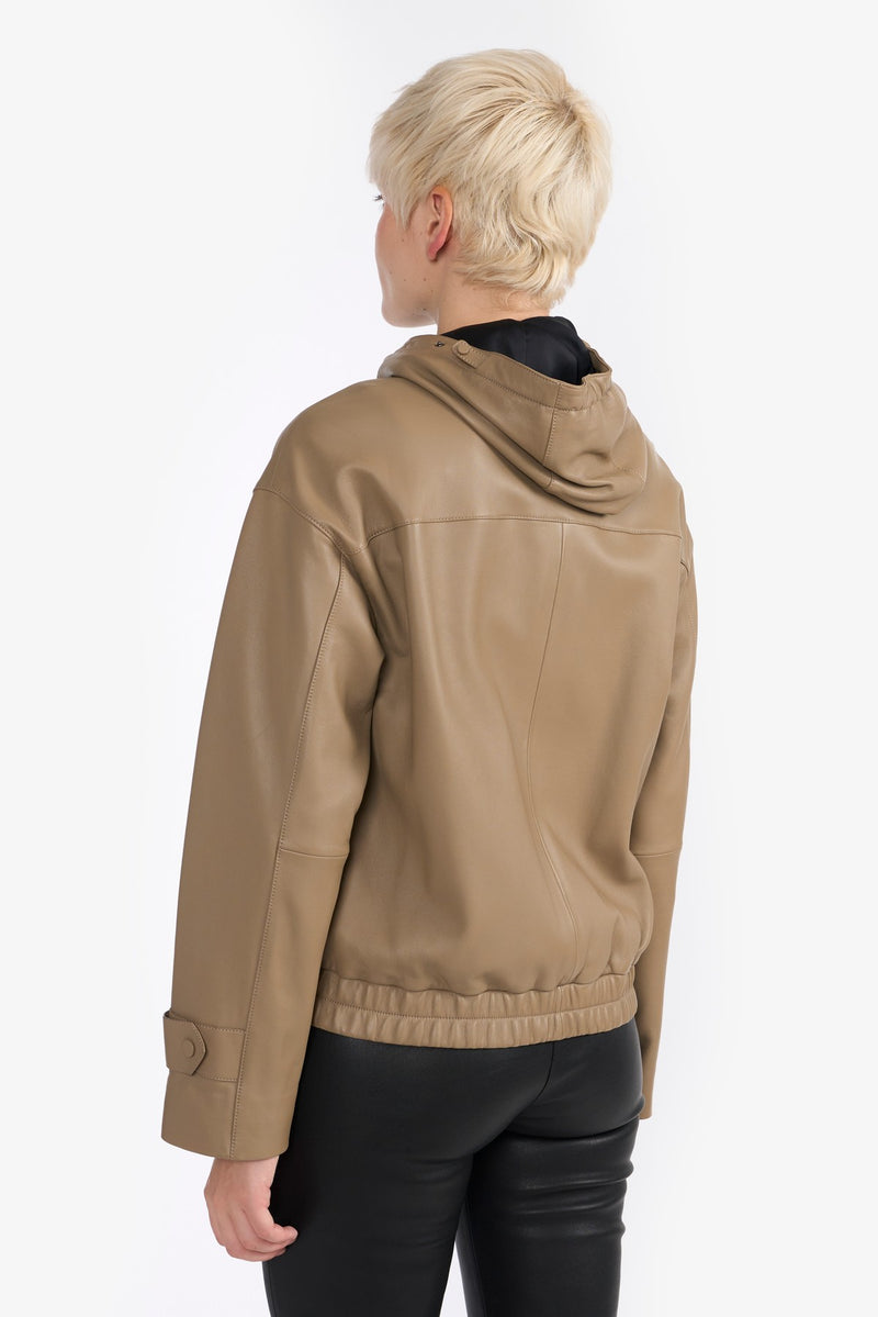 Parchment Kendall Leather Jacket