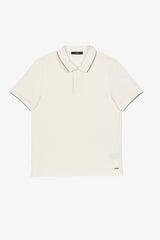 BRADY OFF WHITE WITH NAVY TIPPING MEN'S T-SHIRT