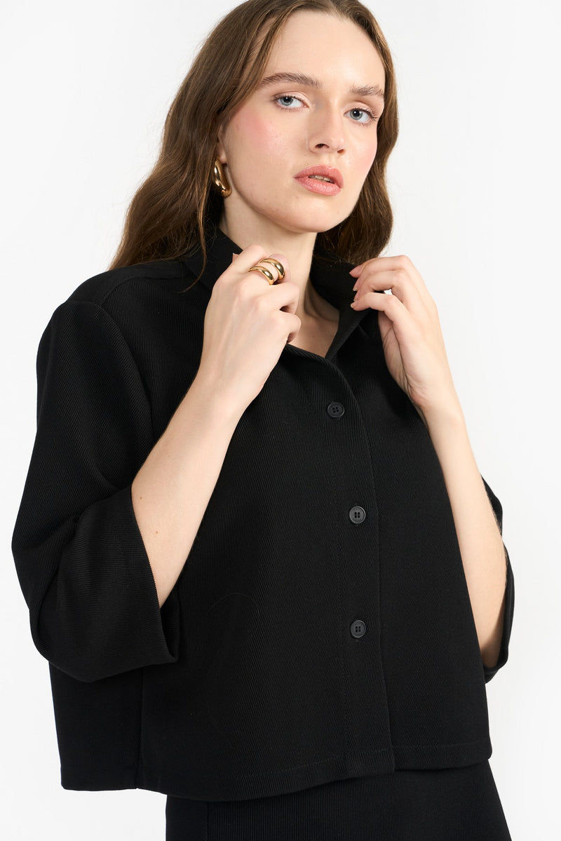 Black Mina Top Woven Shirt