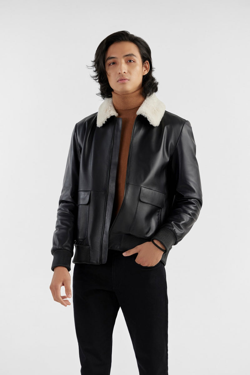Black Justin Leather Jacket