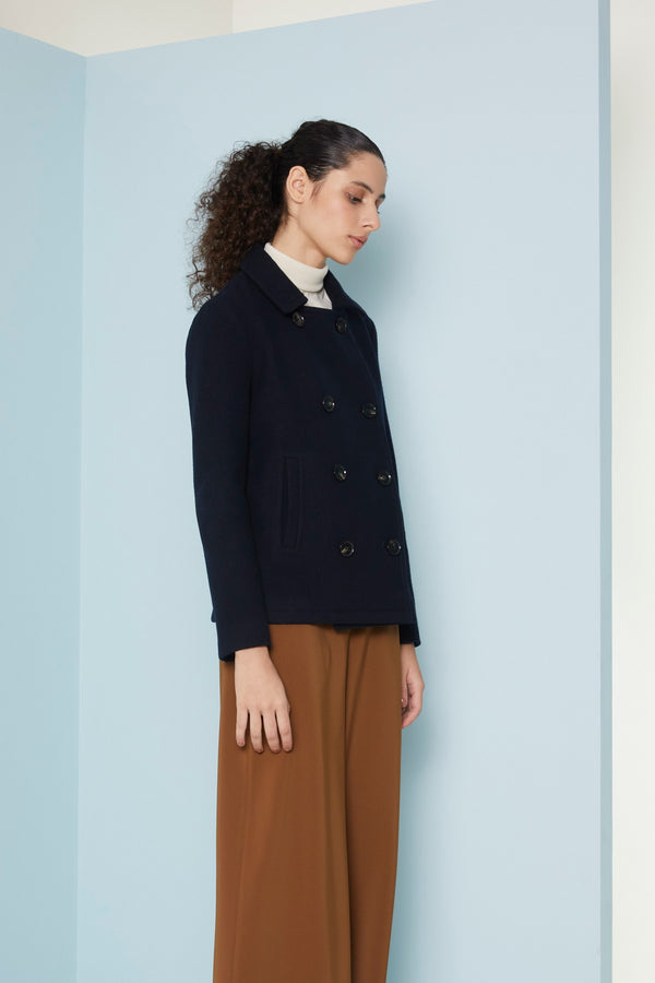 Navy Haylee Wool Coat