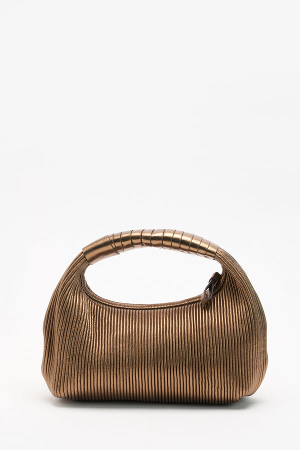 Premium Leather Handbags - Camellia Bronze Handbag