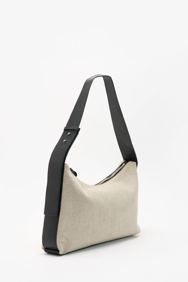 Natural/ Black Edith Tote Bag
