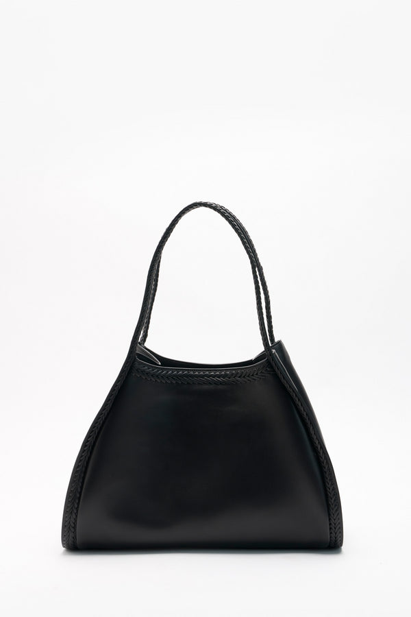 Premium Leather Handbags - Erika Black Tote Bag