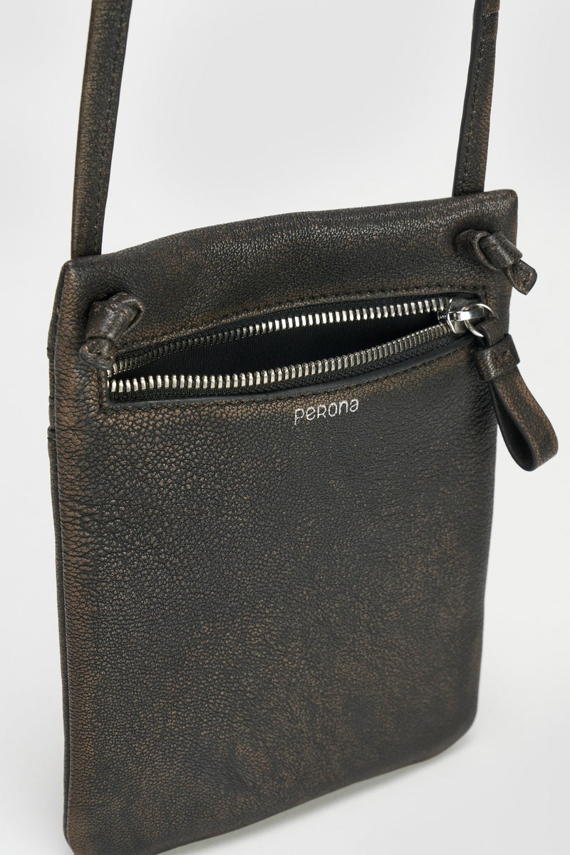 Distress Black Freya Crossbody Bag
