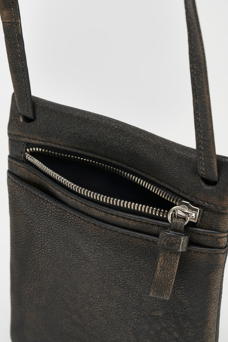 Distress Black Freya Crossbody Bag