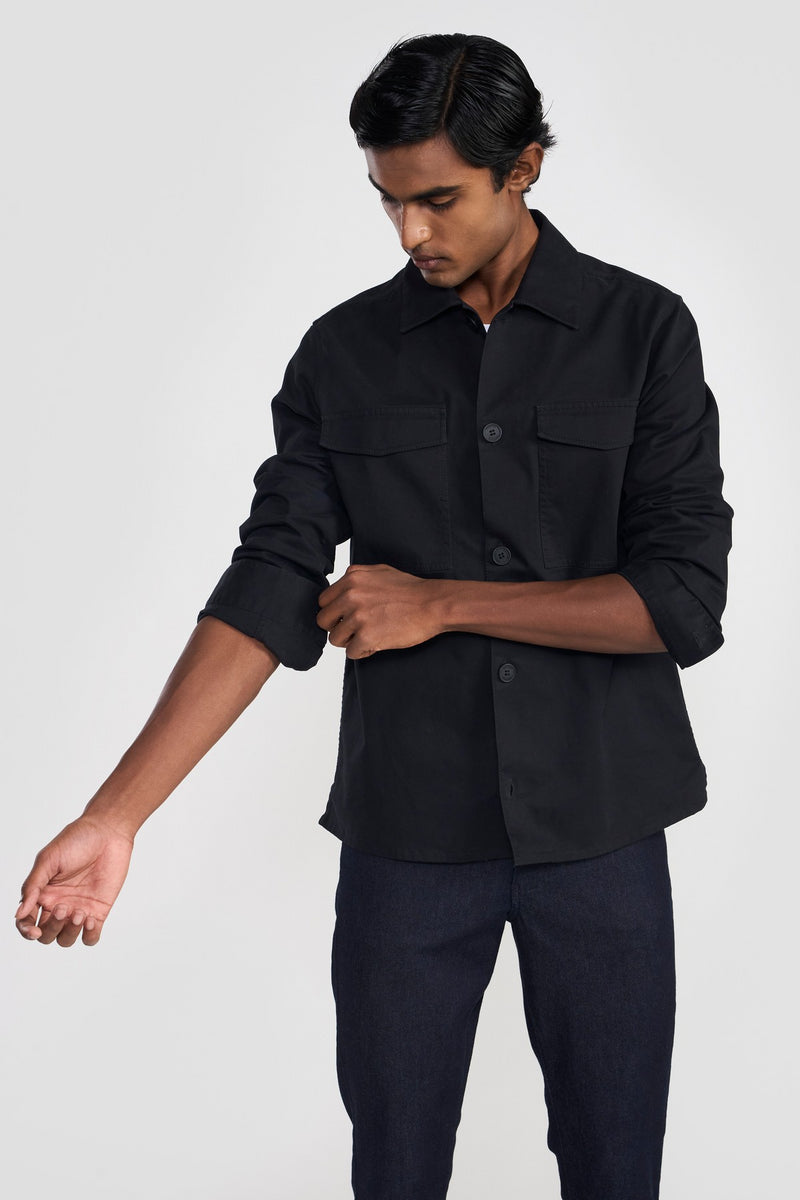 Black Jason Mens over Shirt
