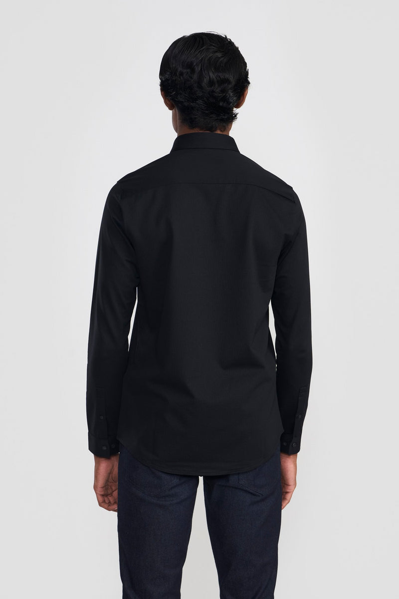 Black Emilio Mens Full Sleeve Shirt