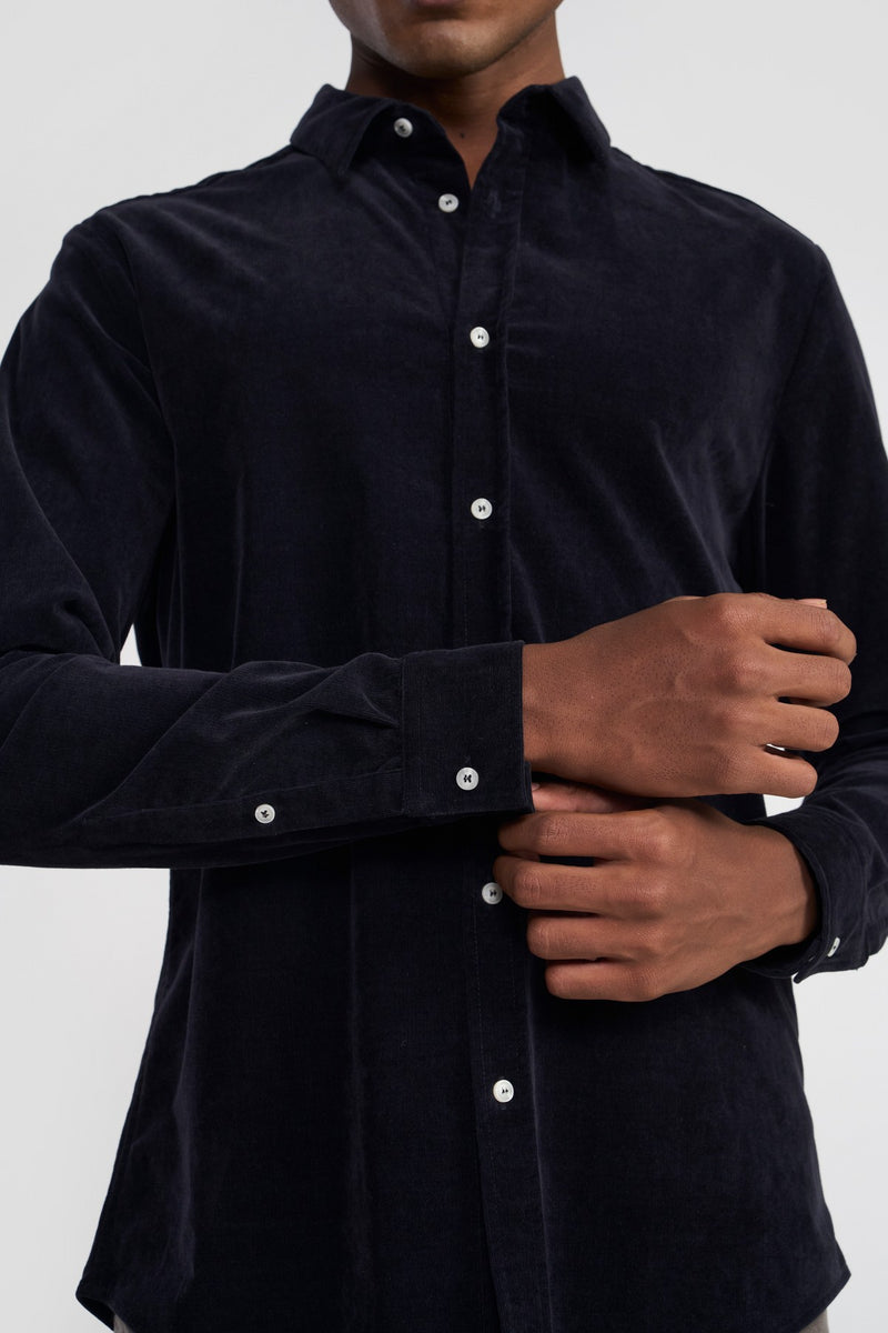 Navy Pietro Mens Full Sleeve Shirt