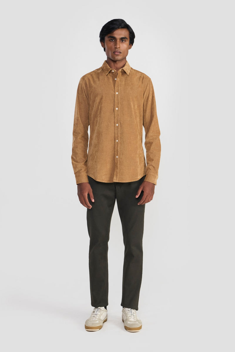 Mocha Beige Pietro Mens Full Sleeve Shirt