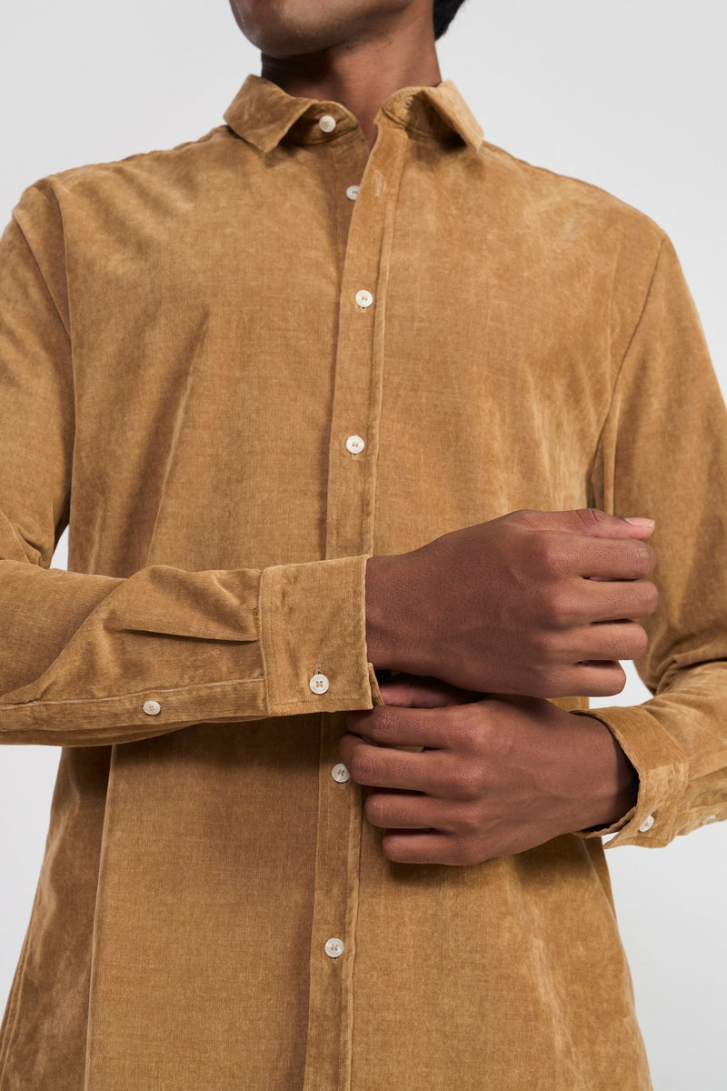 Mocha Beige Pietro Mens Full Sleeve Shirt