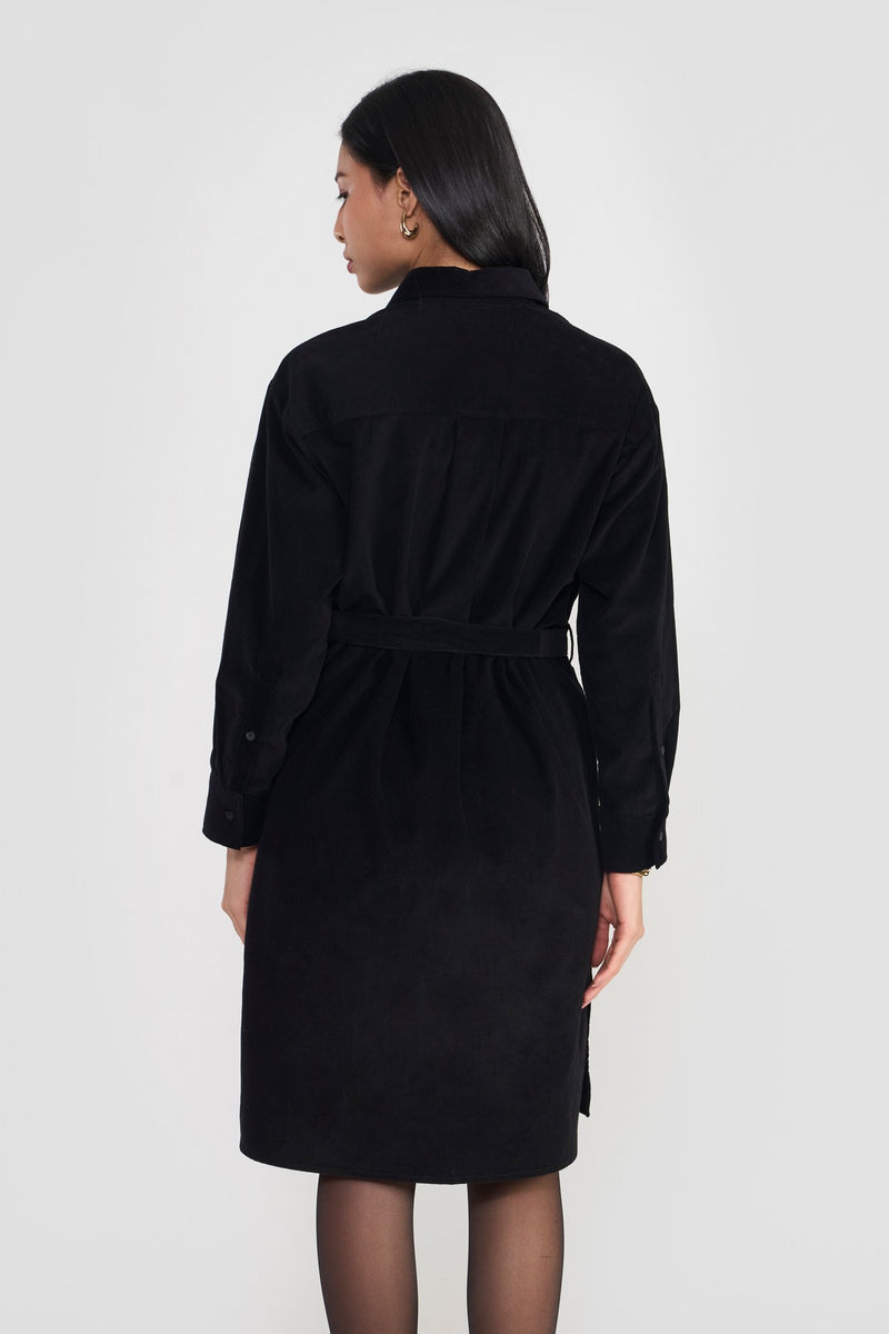 Black Valentina Woven Dress