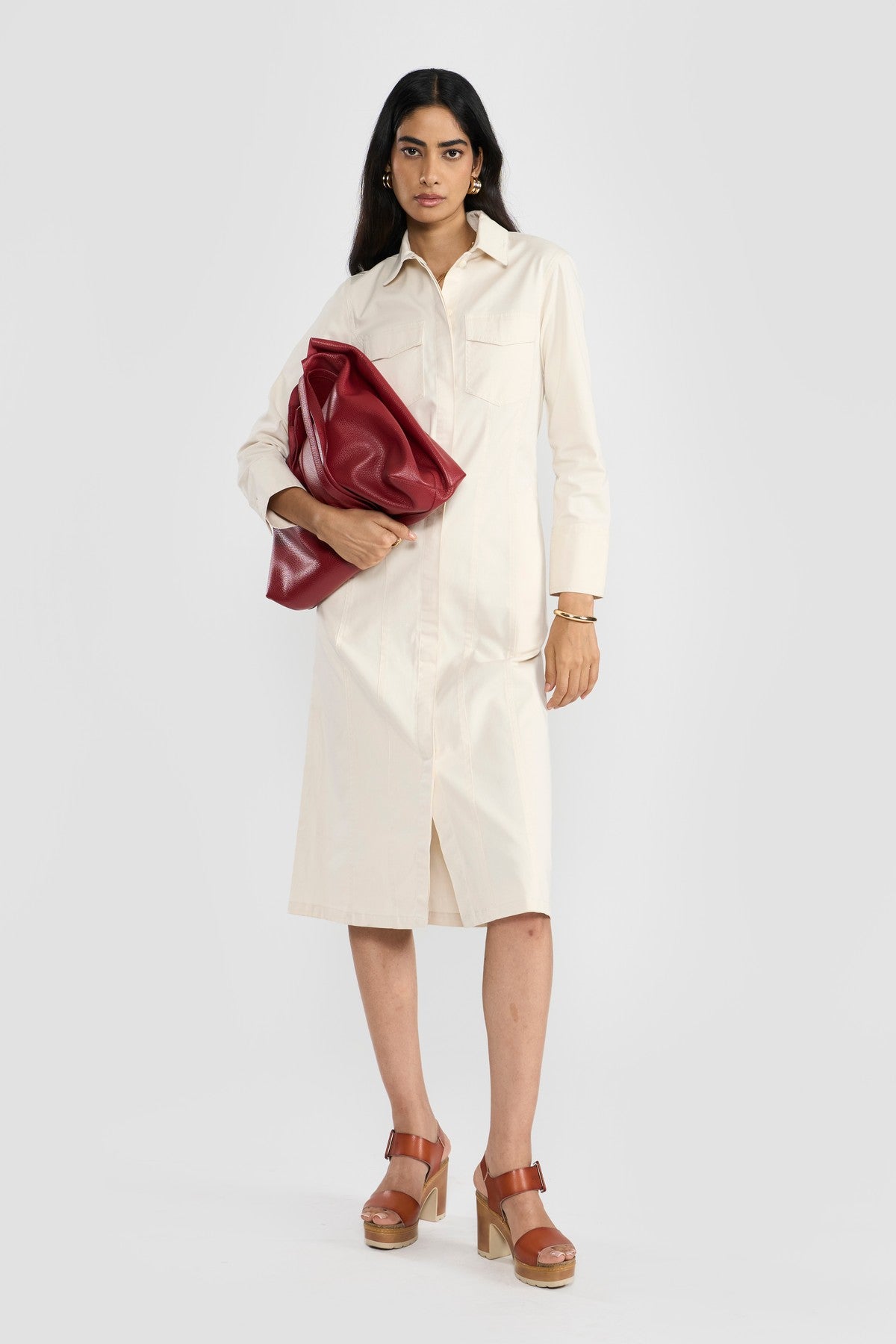LANA modern shirt dress for women at perona