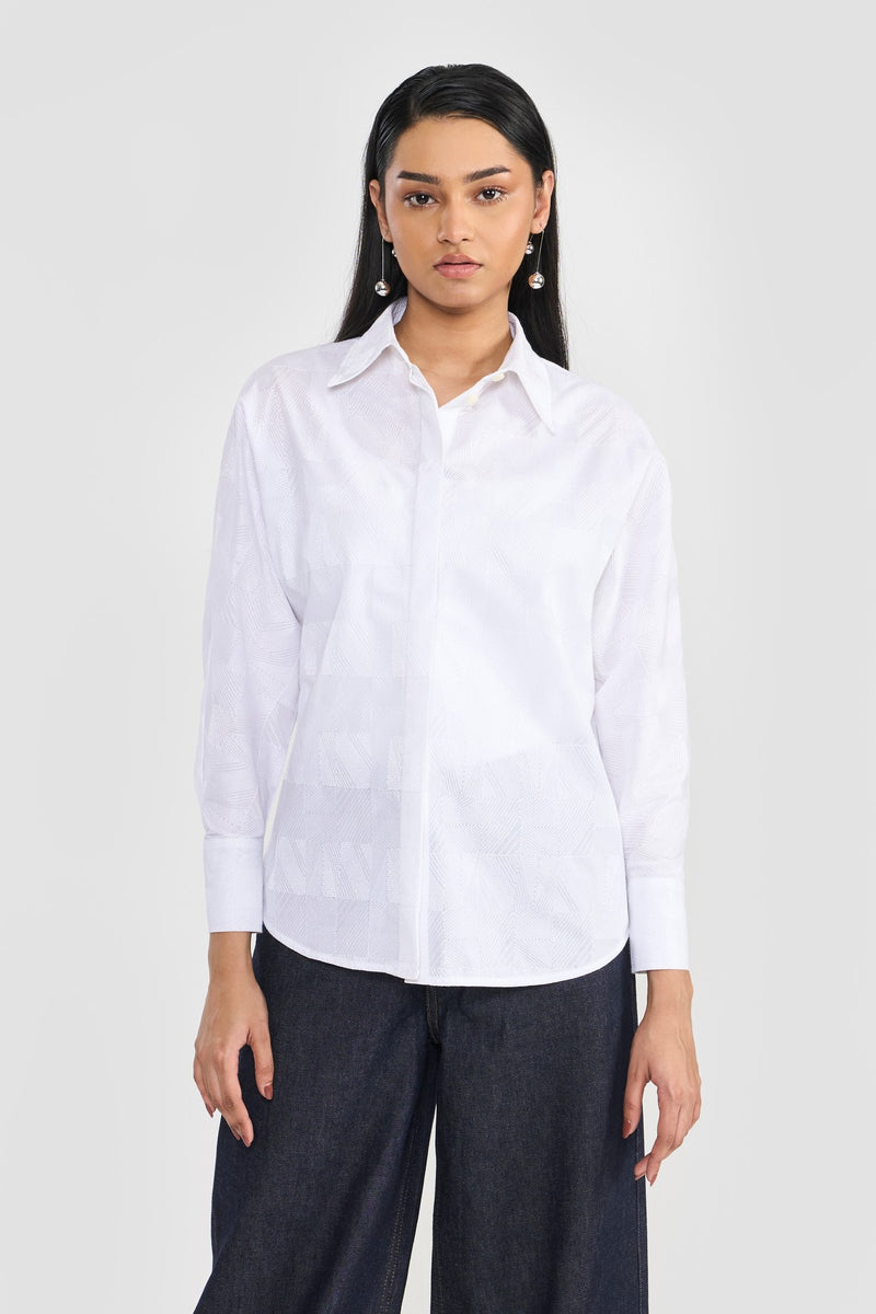 White Alaina Women Shirt