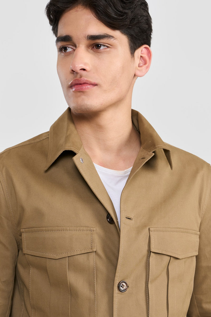 Tobacco Derel Mens over Shirt