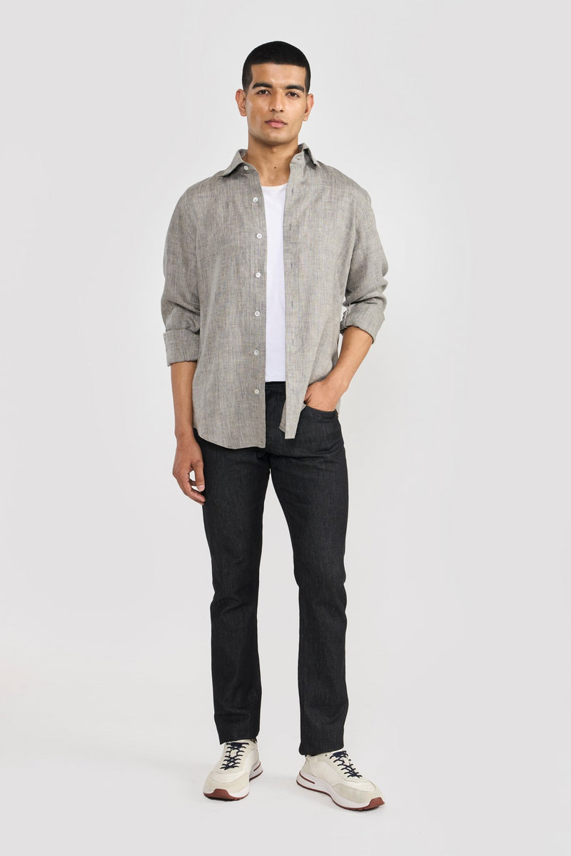 Melange Grey Ronan Men Shirt