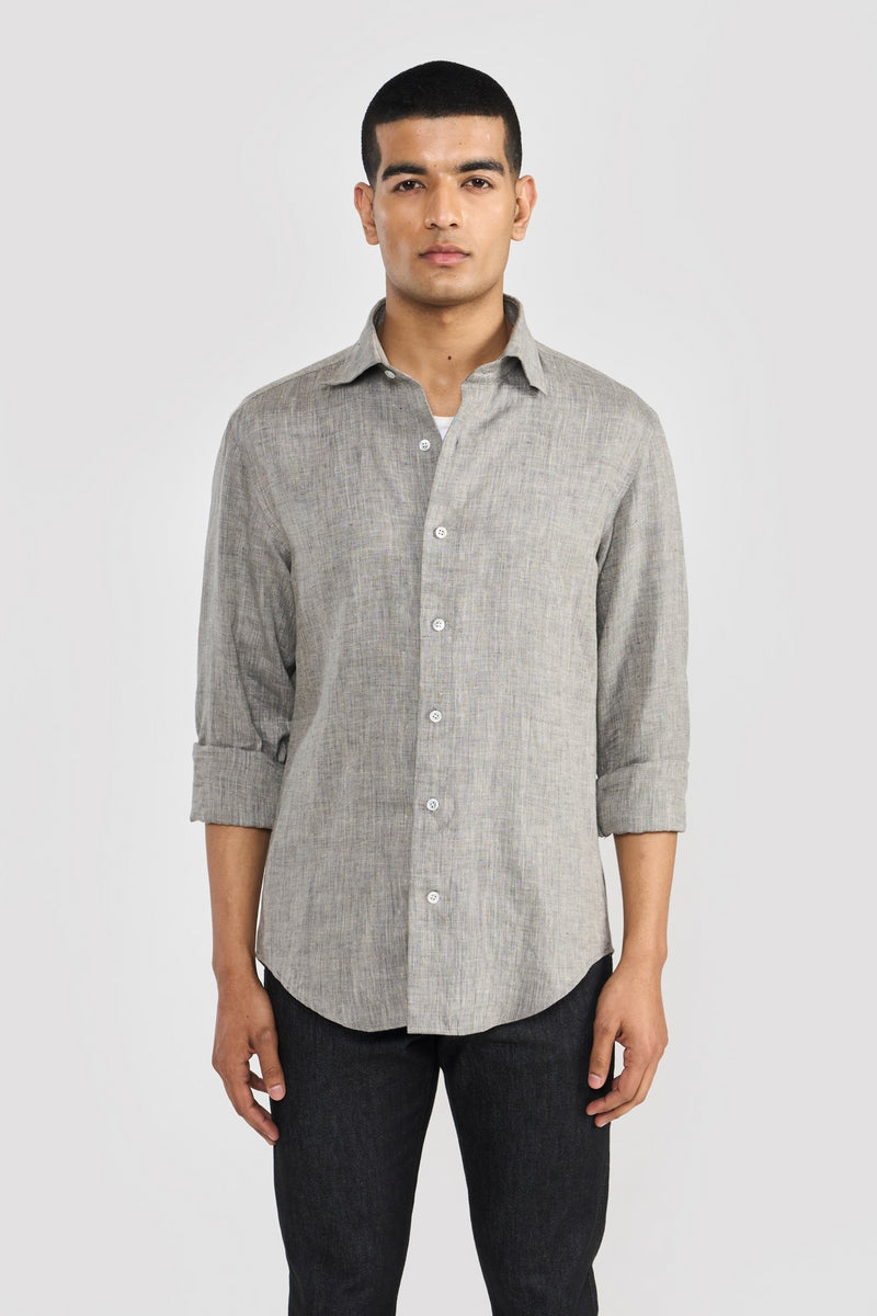 Melange Grey Ronan Men Shirt