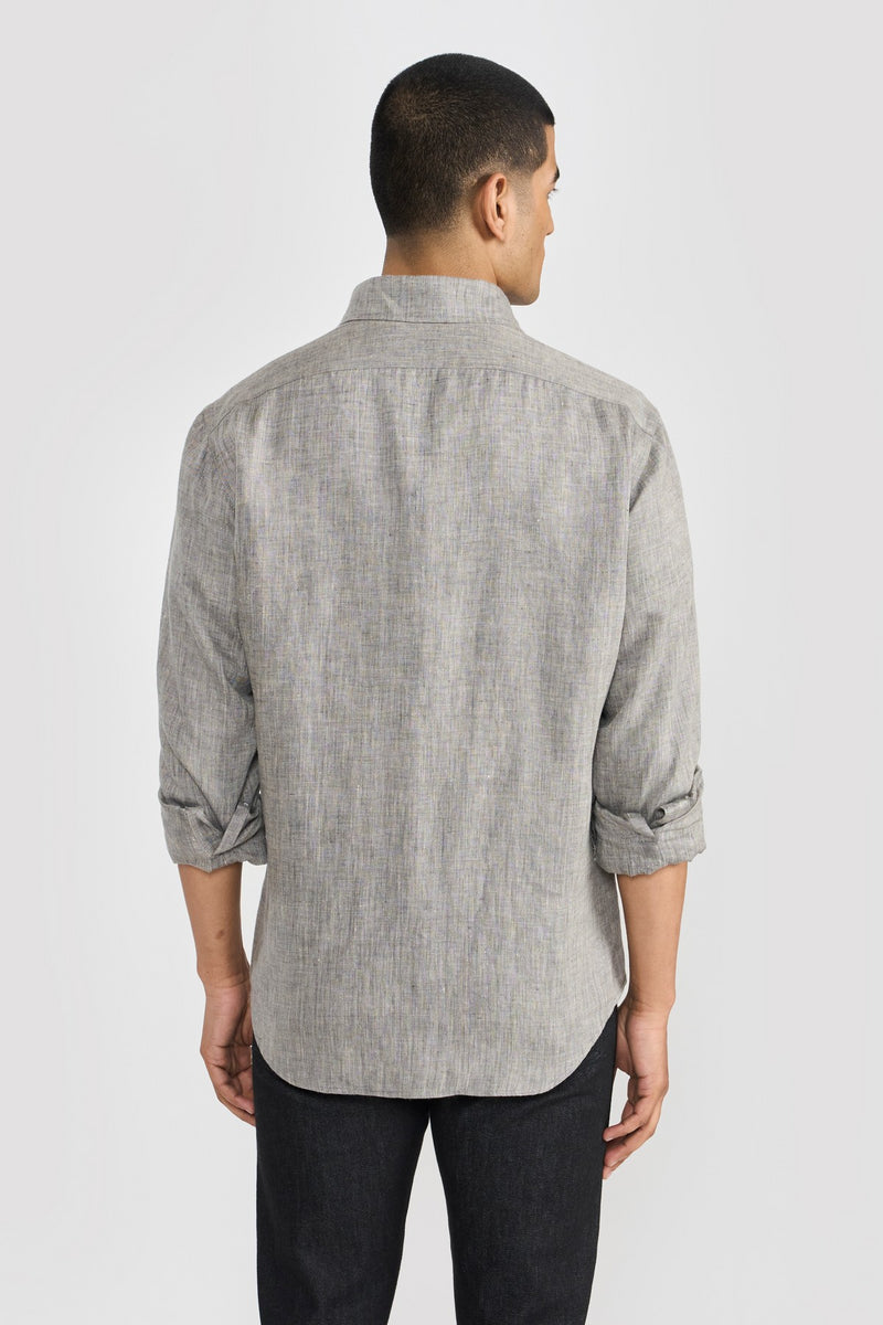 Melange Grey Ronan Men Shirt