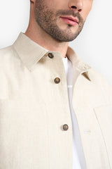 EZEKIEL BEIGE MEN'S OVER SHIRT