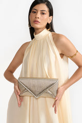 Luxury Wallets for Women - Amaia Light Gold Clutch
