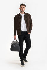 TRAVIS BROWN MEN'S LEATHER JACKET