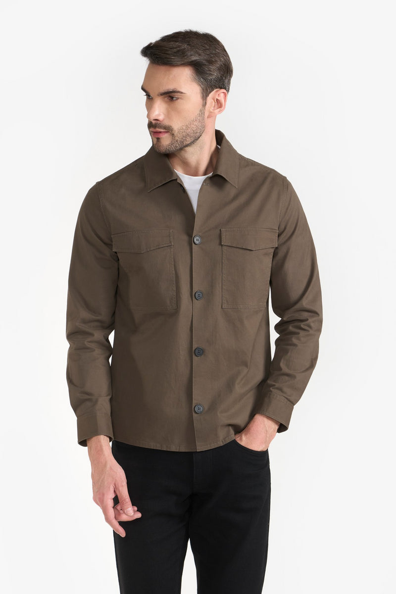 Olive Jason Mens over Shirt