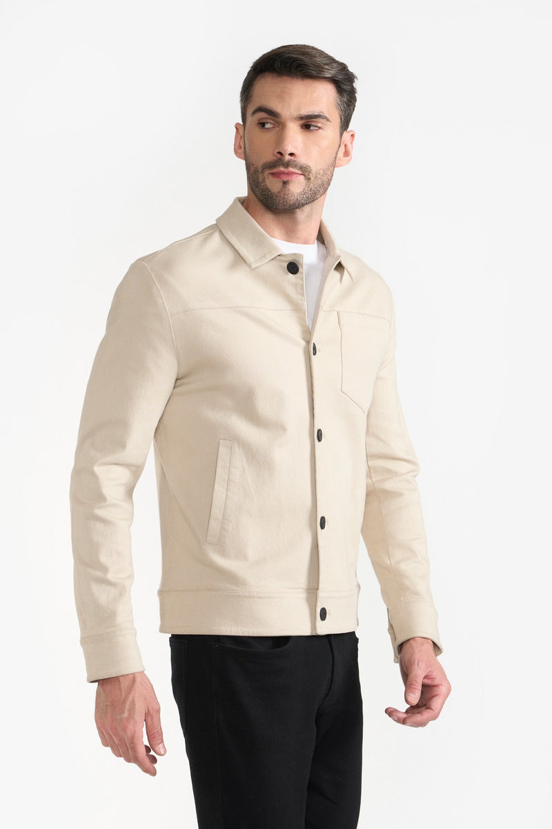 Beige Russell Mens Shacket