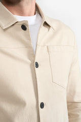 RUSSELL BEIGE MEN'S SHACKET