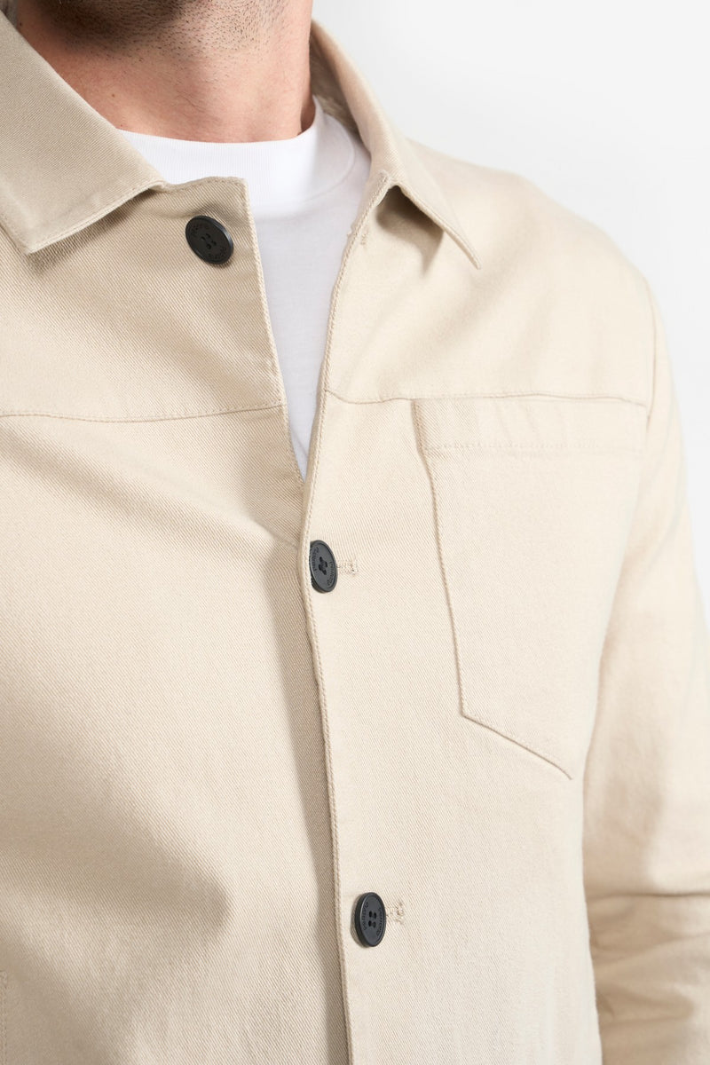 Beige Russell Mens Shacket