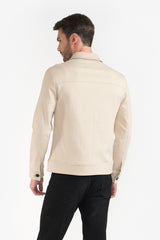 RUSSELL BEIGE MEN'S SHACKET