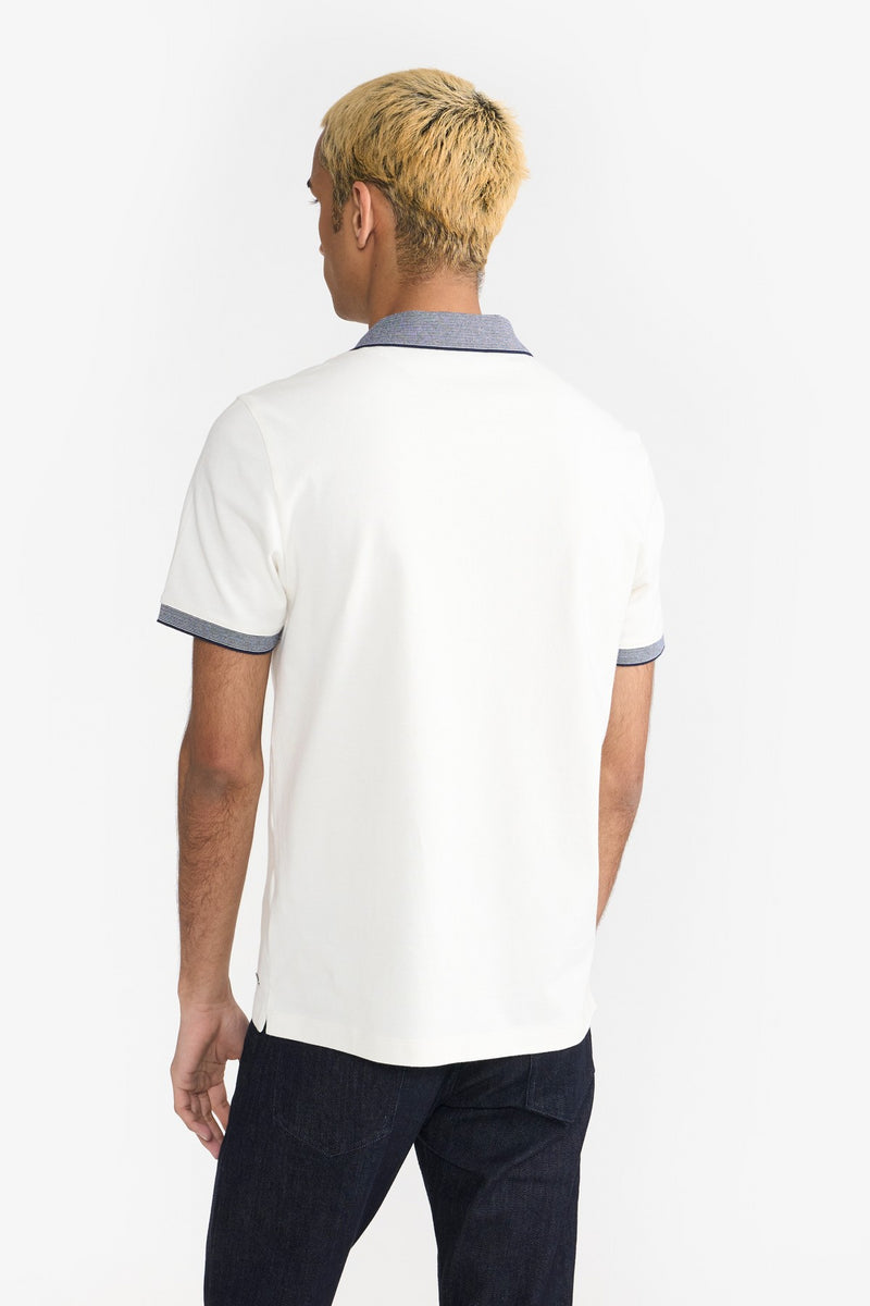 Off White / Navy Stripe Brady Men T Shirt