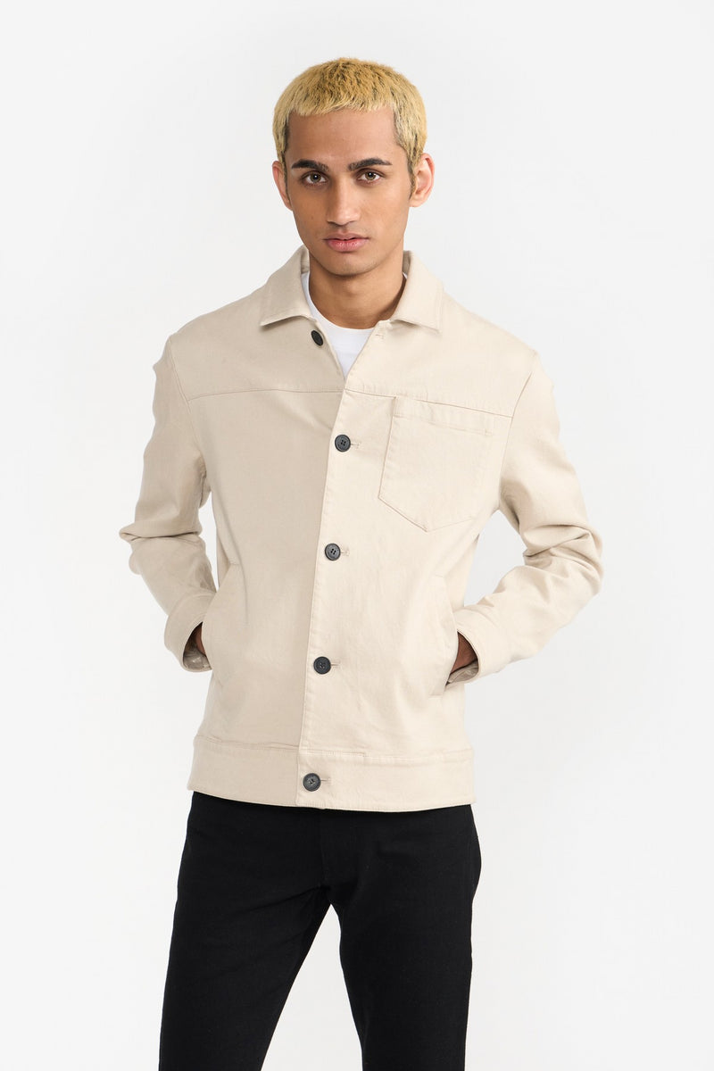 Beige Russell Mens Shacket