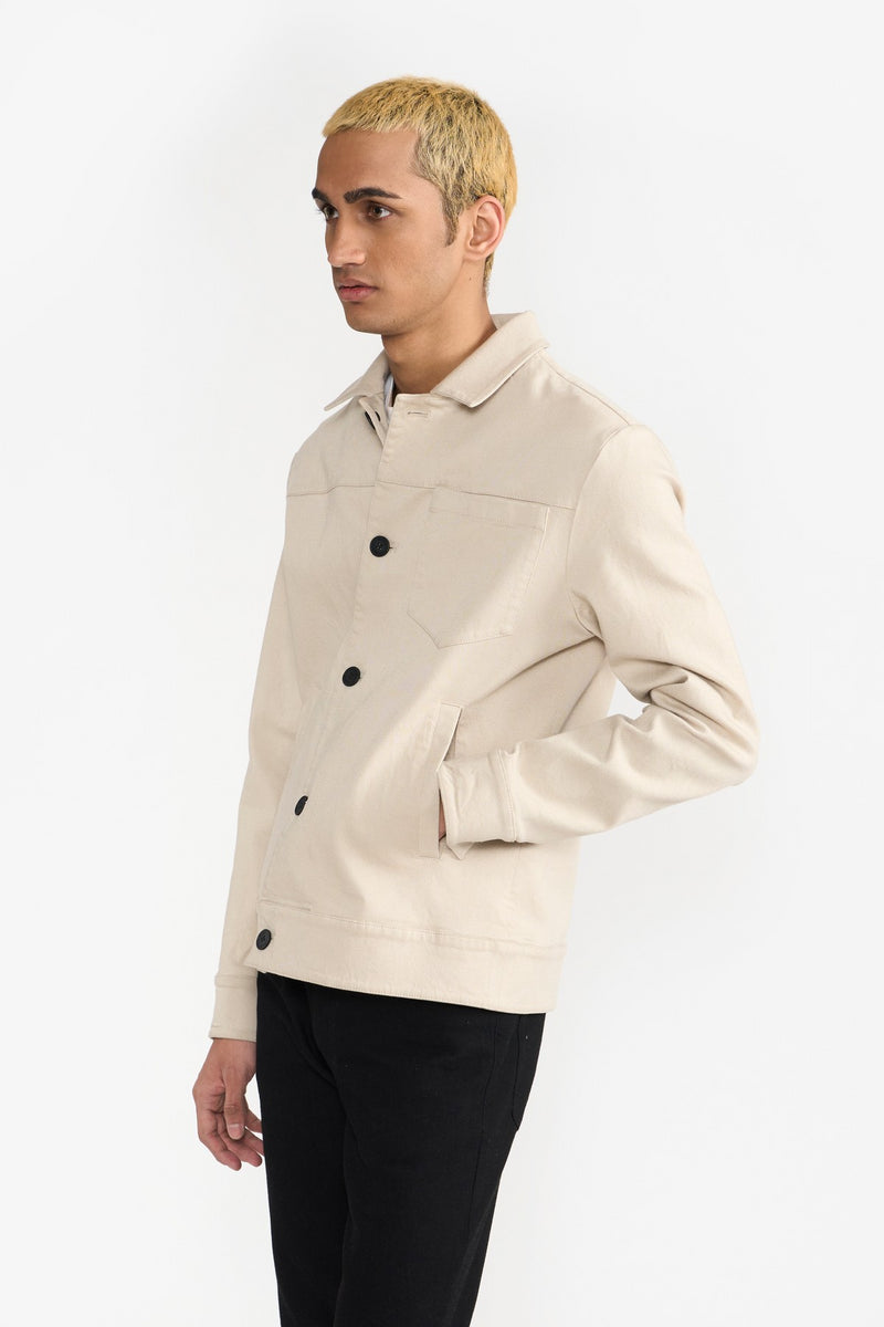 Beige Russell Mens Shacket