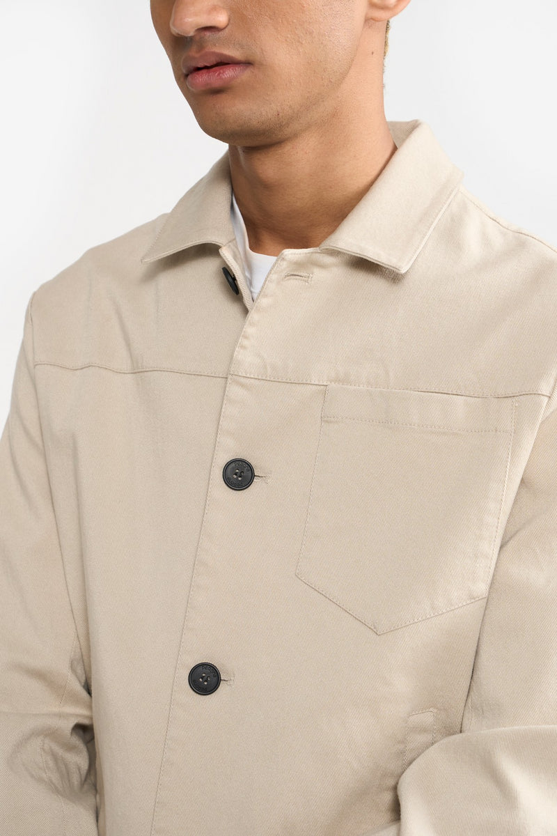 Beige Russell Mens Shacket