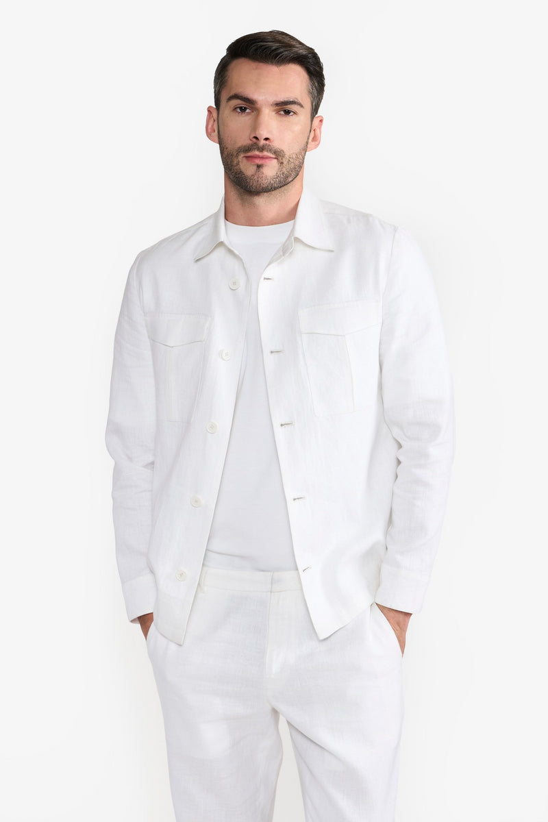 White Paul Shacket Mens over Shirt