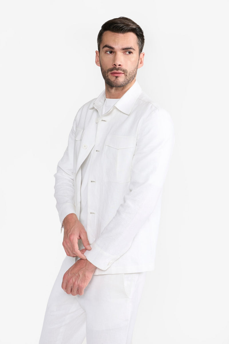 White Paul Shacket Mens over Shirt