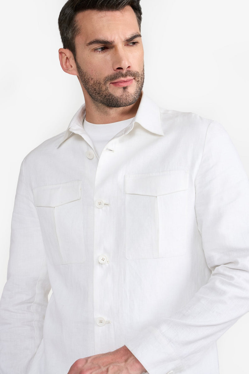 White Paul Shacket Mens over Shirt