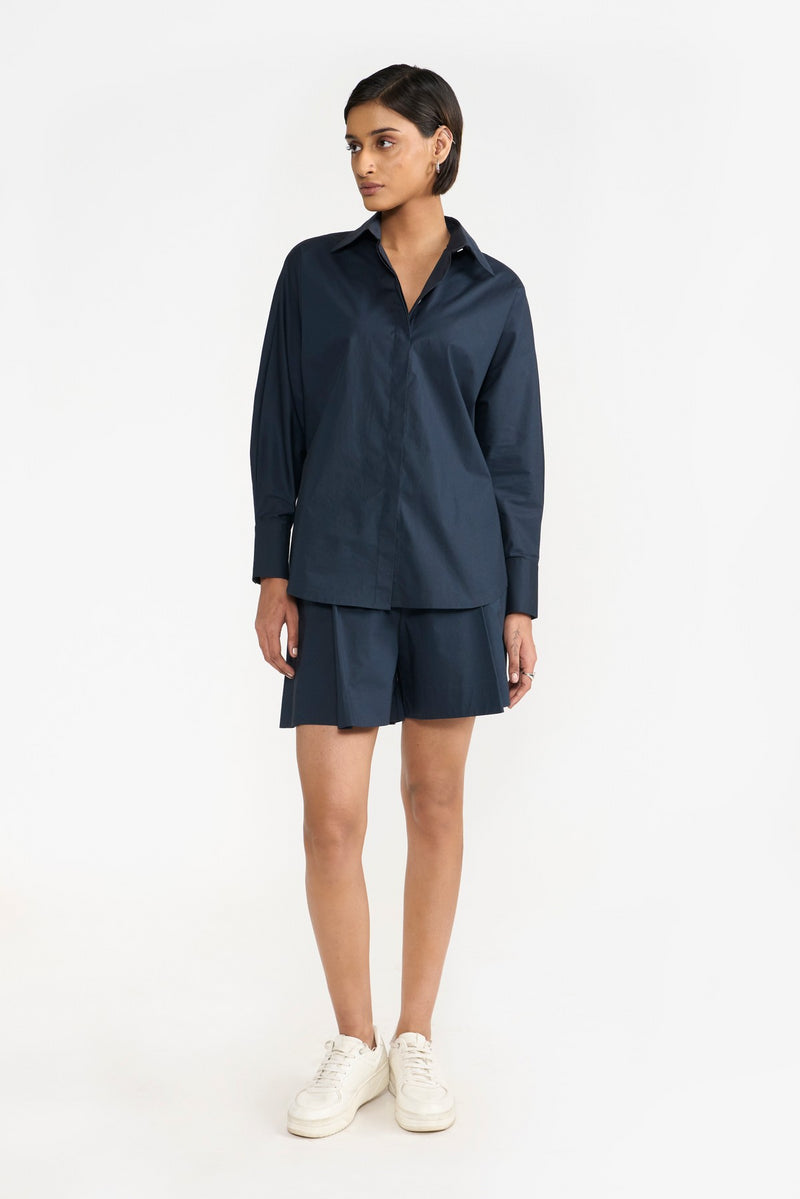 Navy Kimiko Shirt Women Shirt