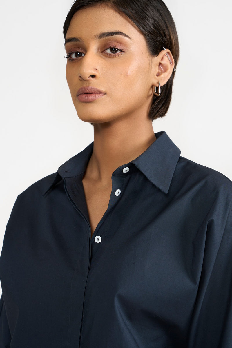 Navy Kimiko Shirt Women Shirt