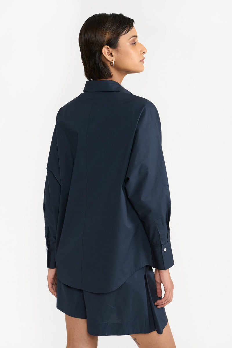 Navy Kimiko Shirt Women Shirt