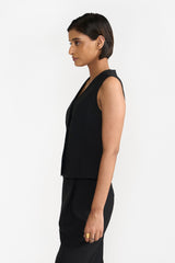 MAIA BLACK WOMEN'S VEST