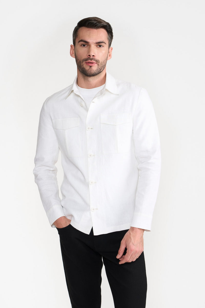 White Paul Shacket Mens over Shirt