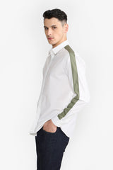 JOSS WHITE & OLIVE MEN'S SHIRT