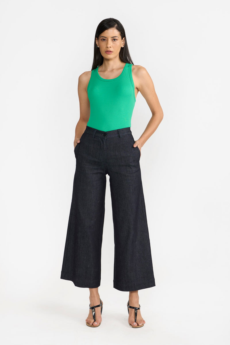 Navy Helena Womens Trousers & Denim