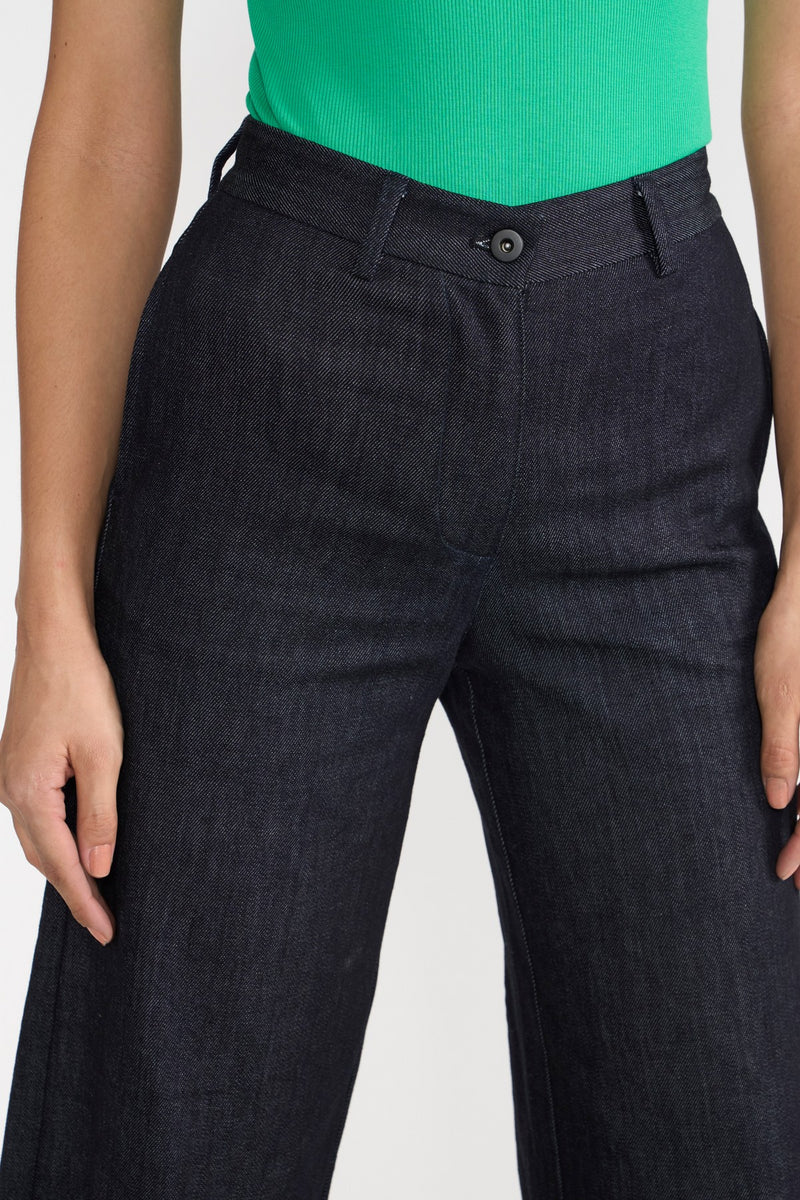 Navy Helena Womens Trousers & Denim