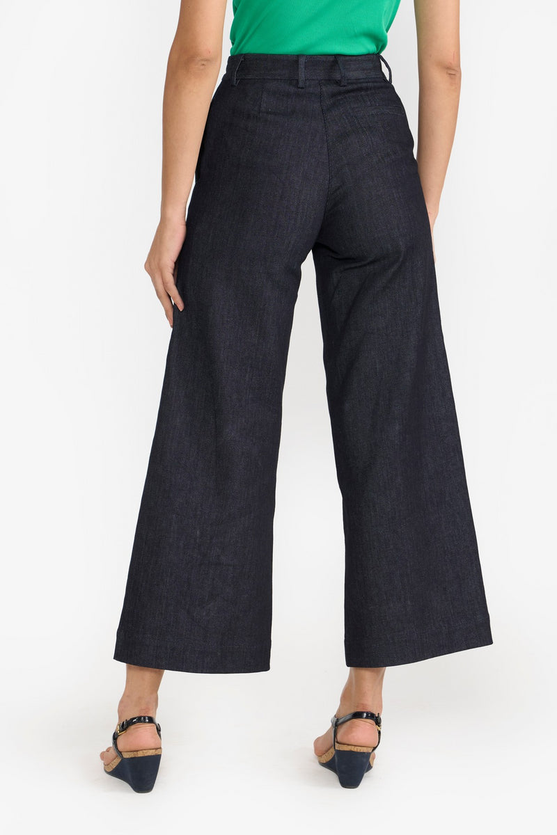 Navy Helena Womens Trousers & Denim