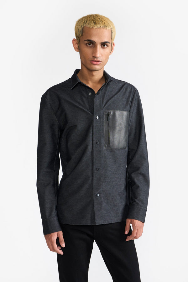 ADAM BLACK MEN'S OVERSHIRT