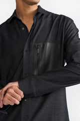 ADAM BLACK MEN'S OVERSHIRT