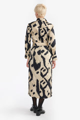 KEZIAH BLACK & BEIGE WOMEN'S WOVEN DRESS